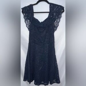Charlotte Russe Navy Lace Mini Dress Size Small